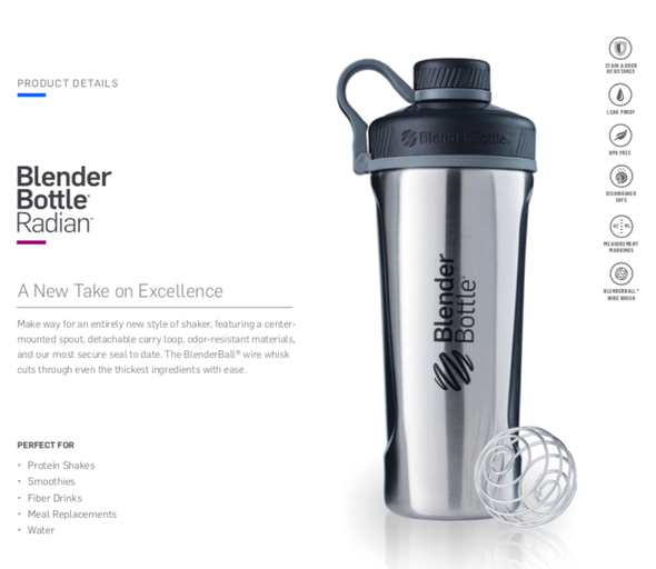 RADIAN™ INSULATED STAINLESS STEEL - BlenderBottle SEA