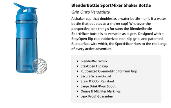 BlenderBottle SportMixer Tritan Grip Shaker Bottle, 28-Ounce Assorted - BlenderBottle SEA