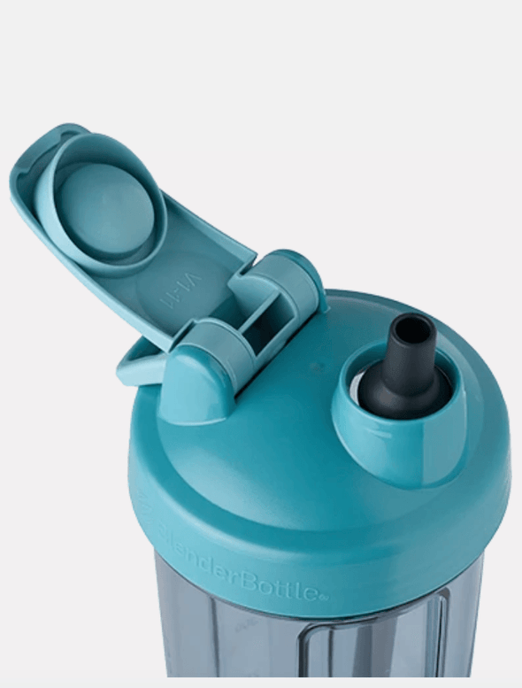 BlenderBottle Straw 2 Pak :Black and Ocean Blue - BlenderBottle SEA